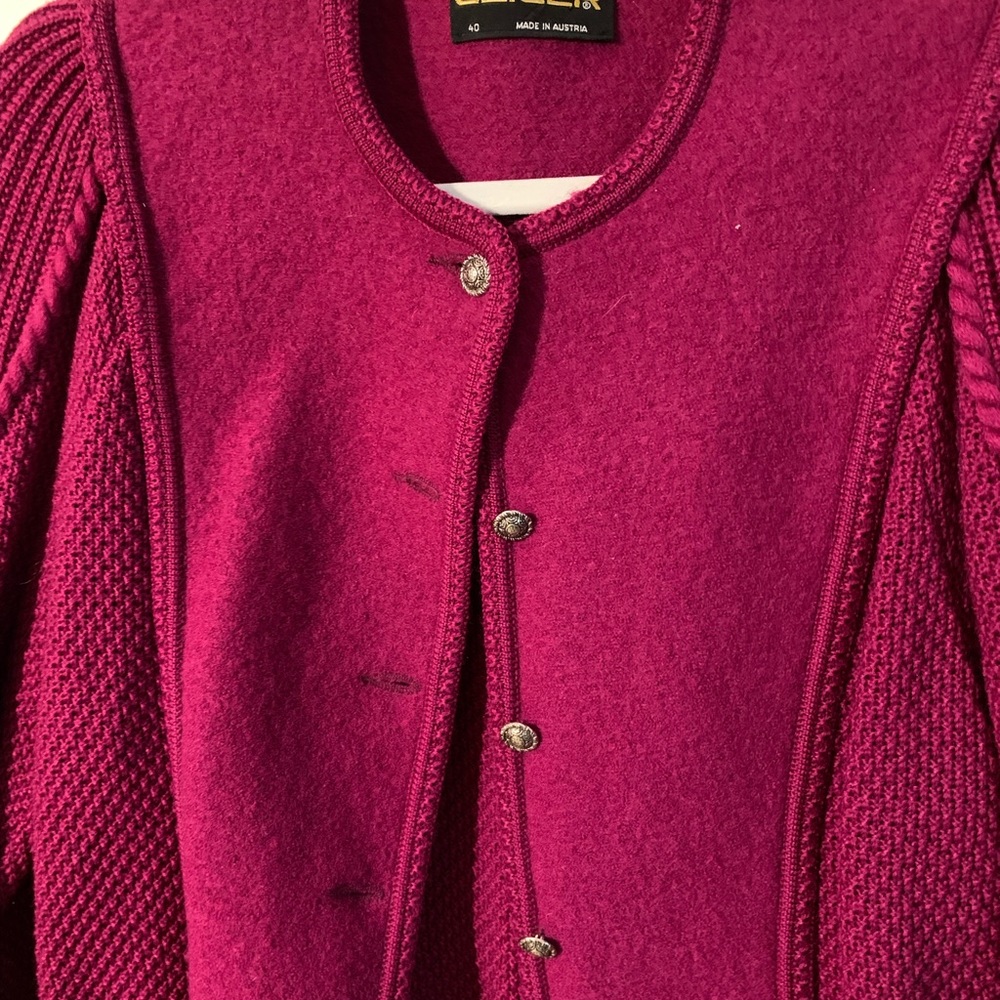 Geiger Raspberry Colored Wool Jacket..Euc!! - image 5